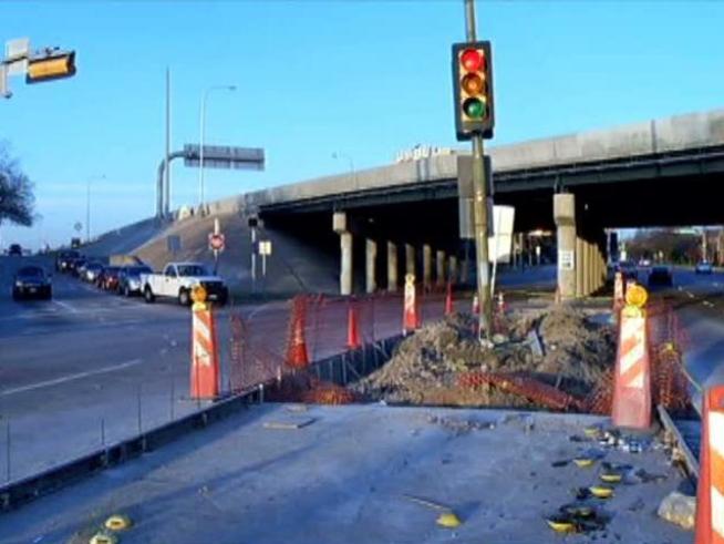 The agency is adding a center median to Wycliff Avenue at the <a title=