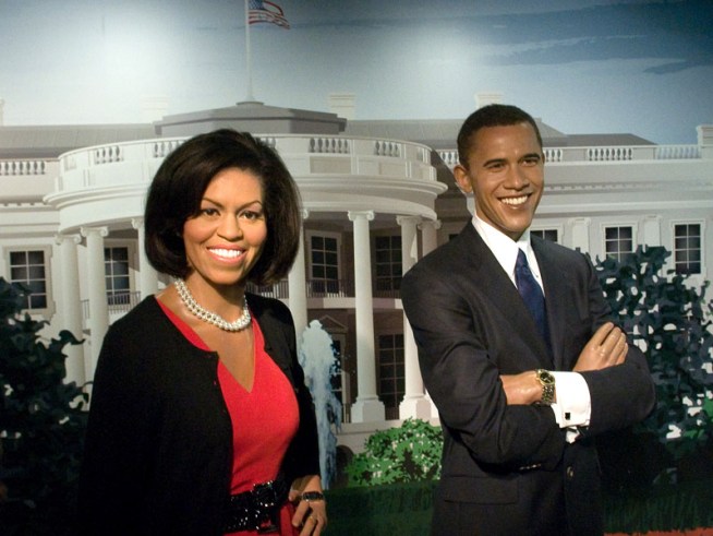 Obama Girls Visit Wax Versions of Their 'rents