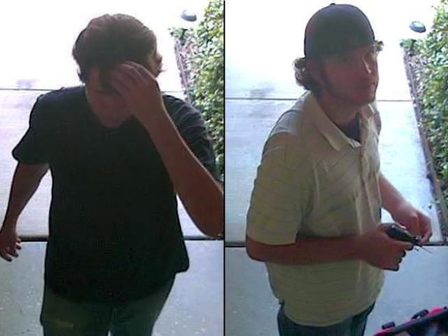 Police say the two men in the video may be responsible for other burglaries in the area.