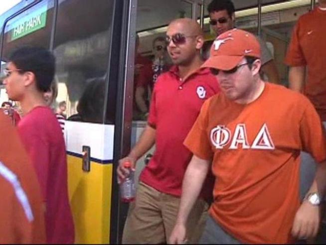 After last year's massive delays, riders say DART improved service to this year's game.