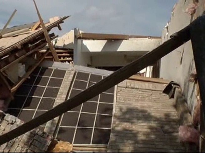 The Butlers saw the tornado that hit Rice coming, and took shelter in one of the only rooms of their house that's still standing.