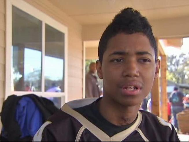 DISD students teach a lesson in compassion, helping a former student athlete paralyzed in a game last year.