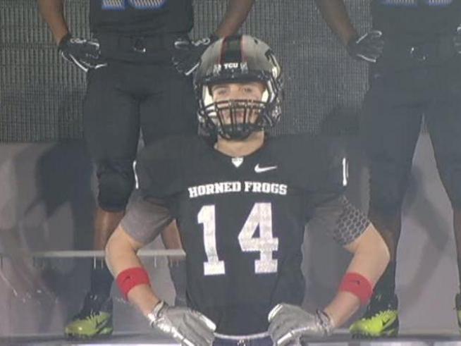 TCU's bowl uniform looks a lot like the Pro Combat version the team played in earlier this year.