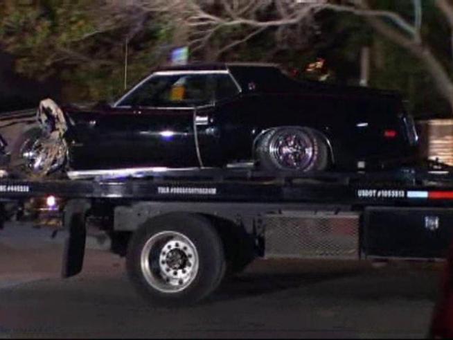 RAW VIDEO: Muscle car towed from the lawn of former <a title=