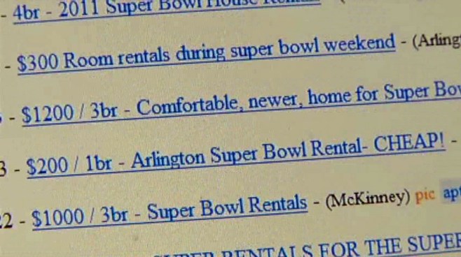 Online listings for people offering to rent their homes for Super Bowl week have skyrocketed, but attorneys say renting your home or your car is a gamble that may not pay off.