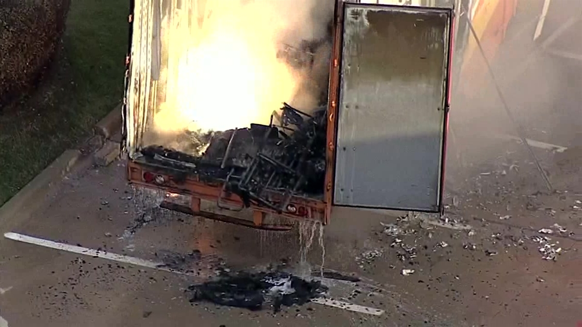 Watch: Explosive Box Truck Fire