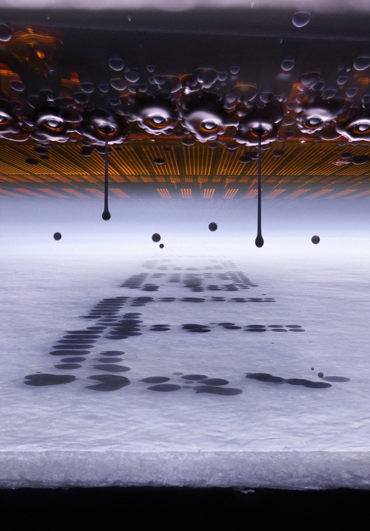 inkjet printer depositing ink onto paper