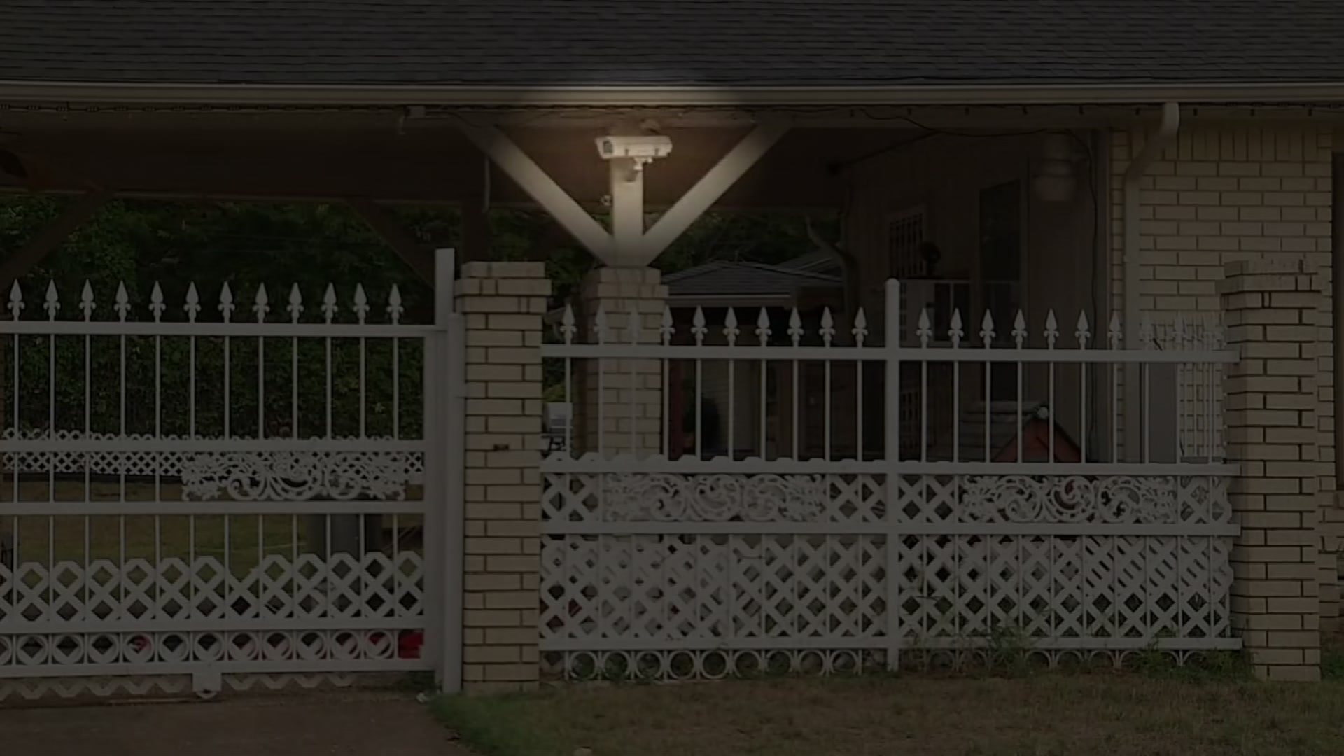 Security cameras at his home.