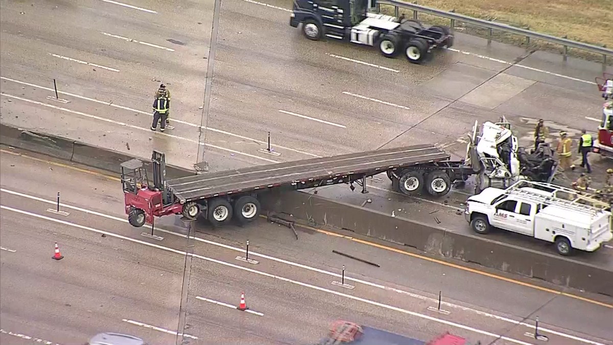 Deadly 18Wheeler Crash Closes I635 in Lake Highlands NBC 5 Dallas