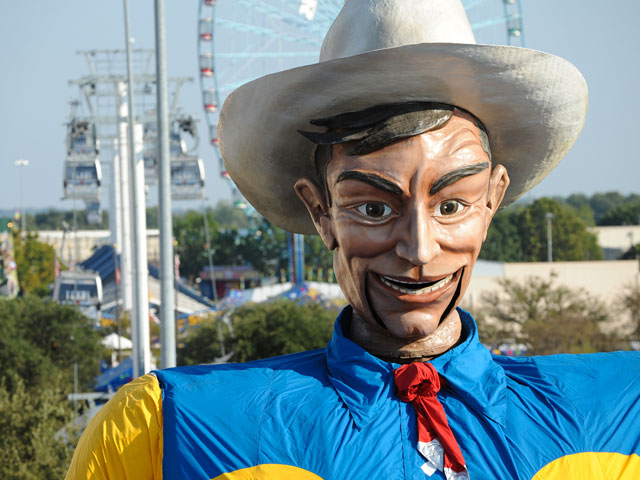 Texas state fair unveils Big Tex statue – bigger, heavier and  fire-resistant, Texas