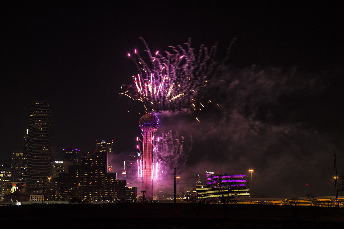Reunion Tower New Year’s Fireworks 2019 NBC 5 DallasFort Worth