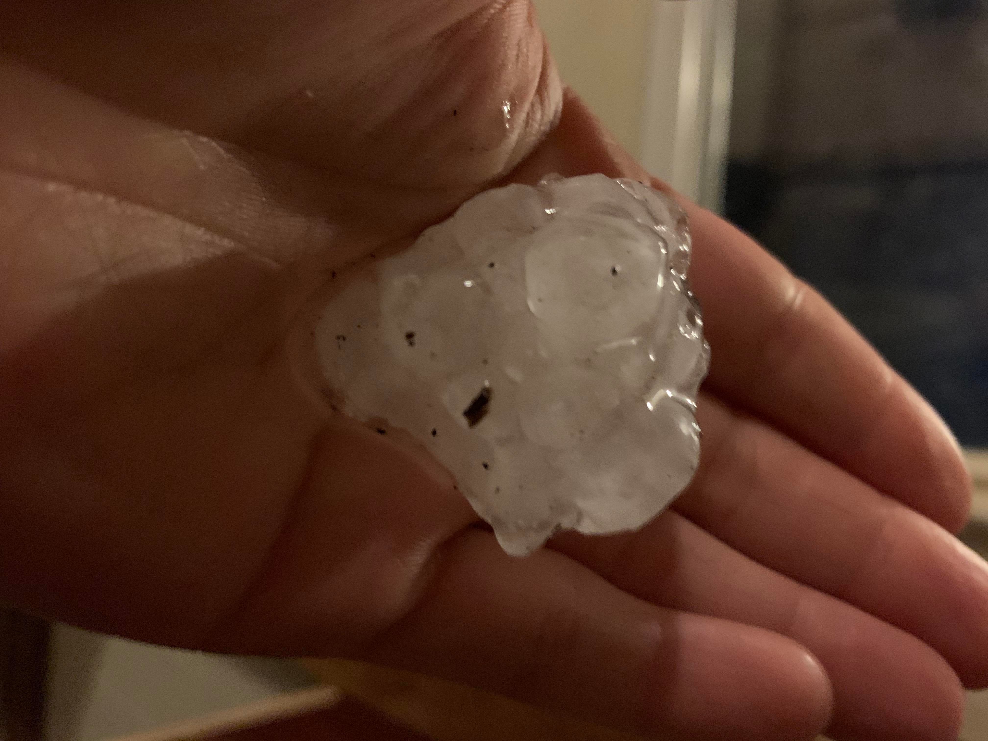 Hail in Huckabay this morning