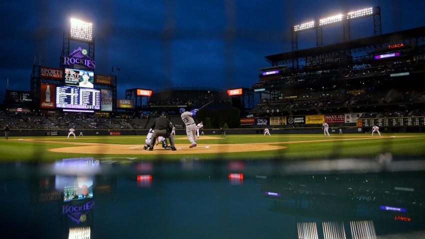 Dodgers Rockies Rain Delay