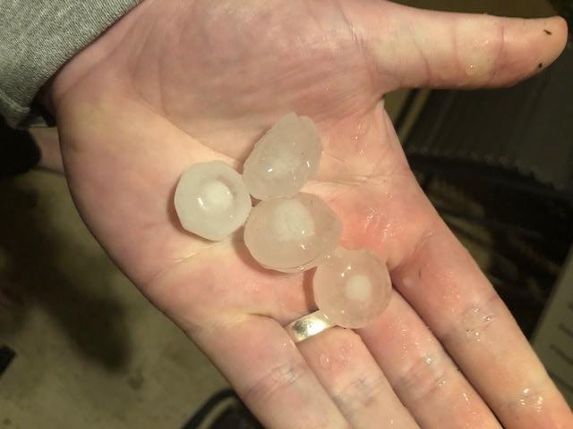 Hail In West Fort Worth One inch hail in West Fort Worth off White Settlement.