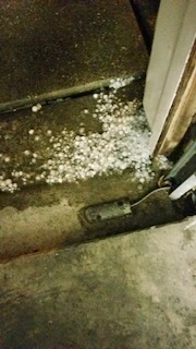 Sat morning hail from Roger Smith near Beach & Basswood