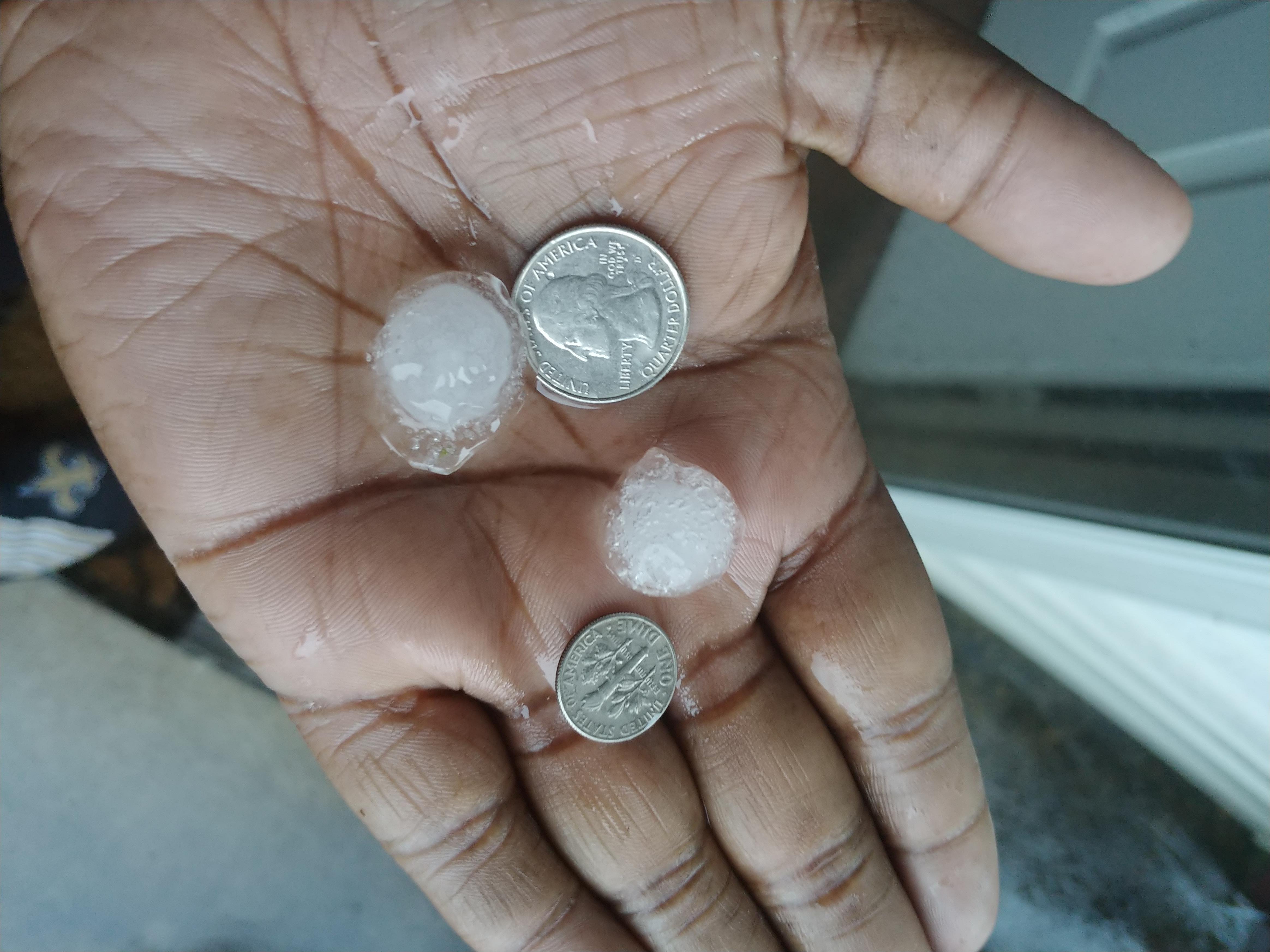 Hail in Cedar Hill This is a picture of the hail from the thunderstorm on 3/9/19.