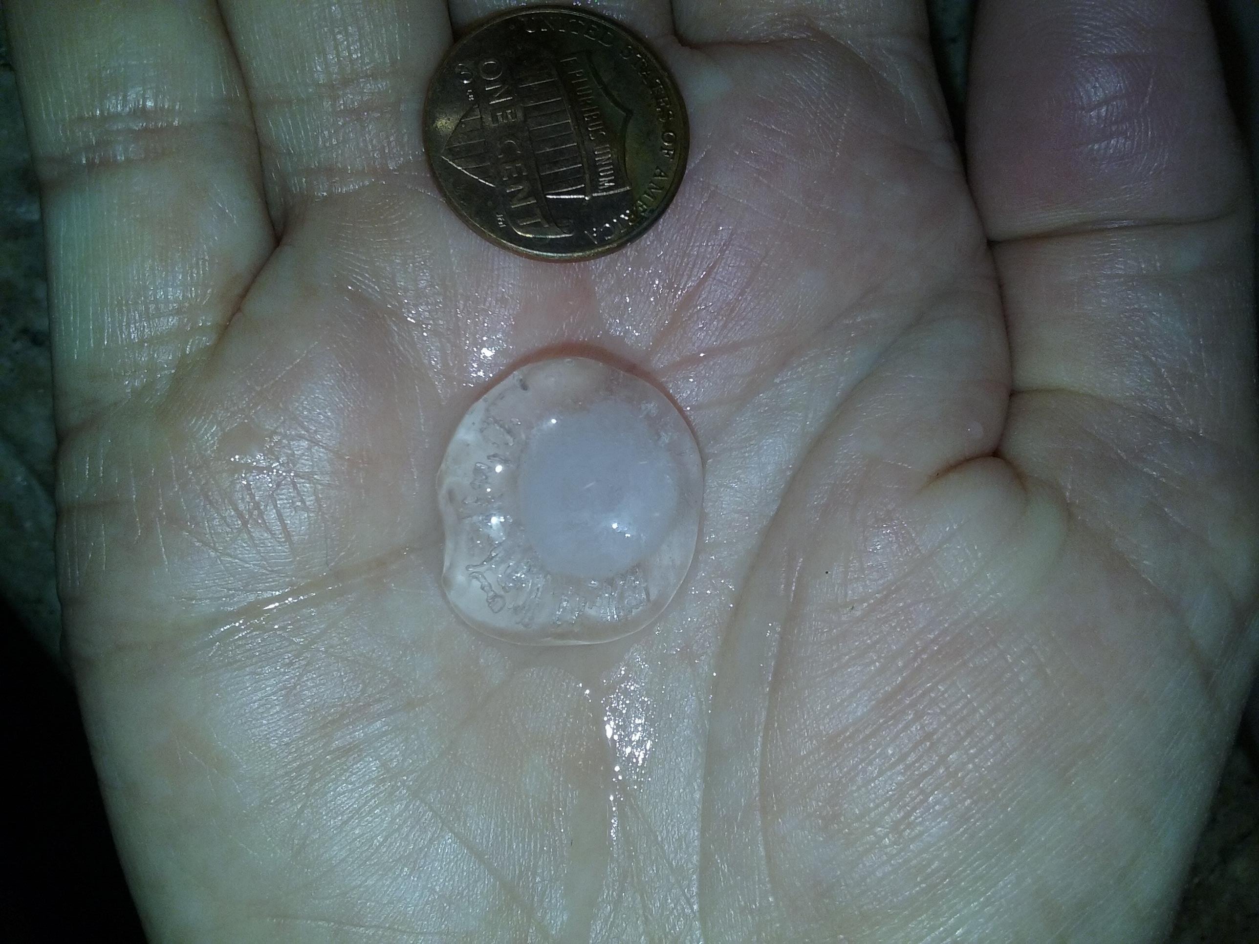 Colleyville Pool Rd Hall Johnson One Cent Size Hail Falling in Colleyville near Pool and HWY 26