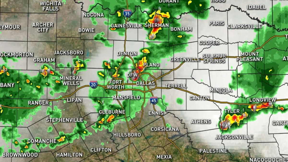 Storms Moving Across North Texas; Some Severe NBC 5 DallasFort Worth