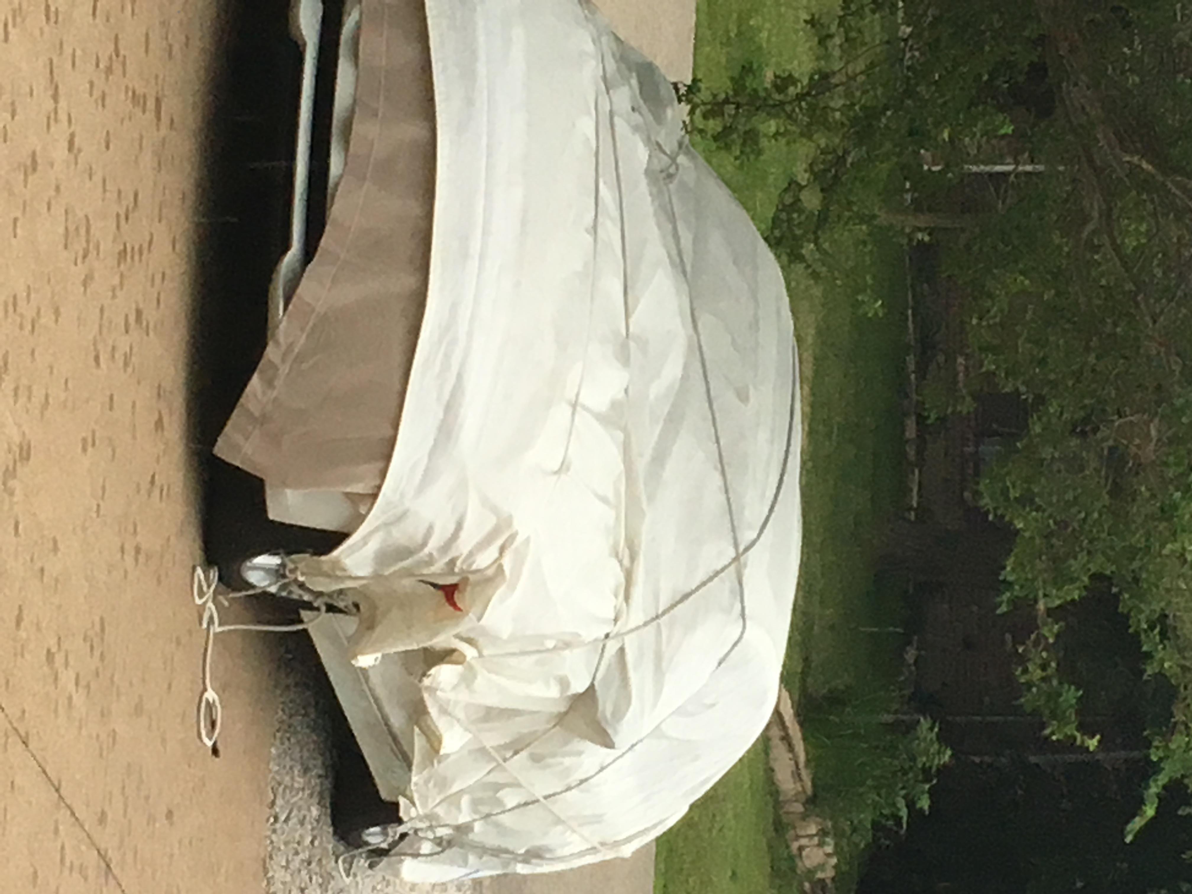 untitled Using old sails to cover car