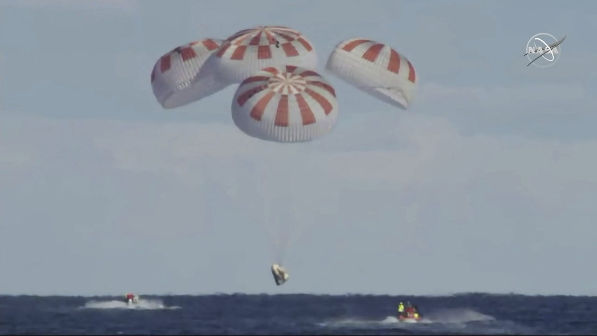 SpaceX Crew Capsule Returns to Earth From Space Station NBC 5 Dallas