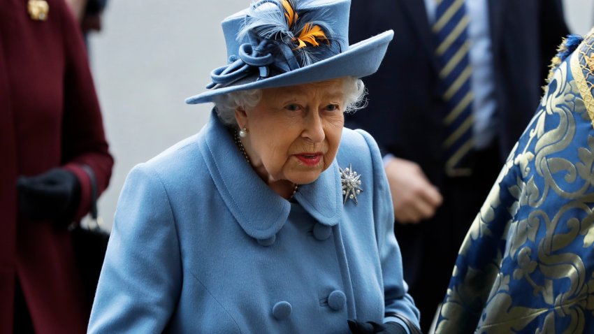 In this Monday, March 9, 2020 file photo, Britain's Queen Elizabeth II arrives to attend the annual Commonwealth Day service at Westminster Abbey in London. In a rare address to the nation taking place Sunday, April 5, Queen Elizabeth II plans to exhort Britons to rise to the challenge of the coronavirus pandemic. The queen will be drawing on wisdom from her decades as Britainโs head of state to urge discipline and resolve in a time of crisis.