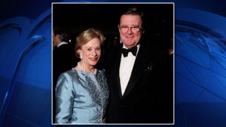 Anne and John Marion at a party hosted by the Cliburn Foundation at the Worthington Hotel in Fort Worth, Texas.