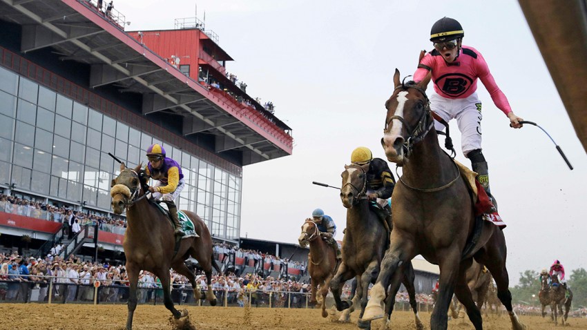 APTOPIX Preakness Stakes Horse Race