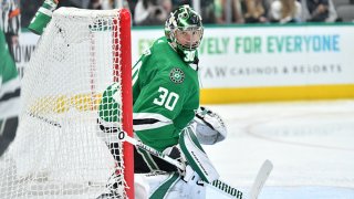Ben Bishop #30 of the Dallas Stars tends goal against the Colorado Avalanche at the American Airlines Center on Dec. 28, 2019 in Dallas, Texas.