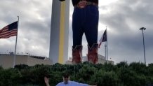 Bob Boykin with Big Tex.