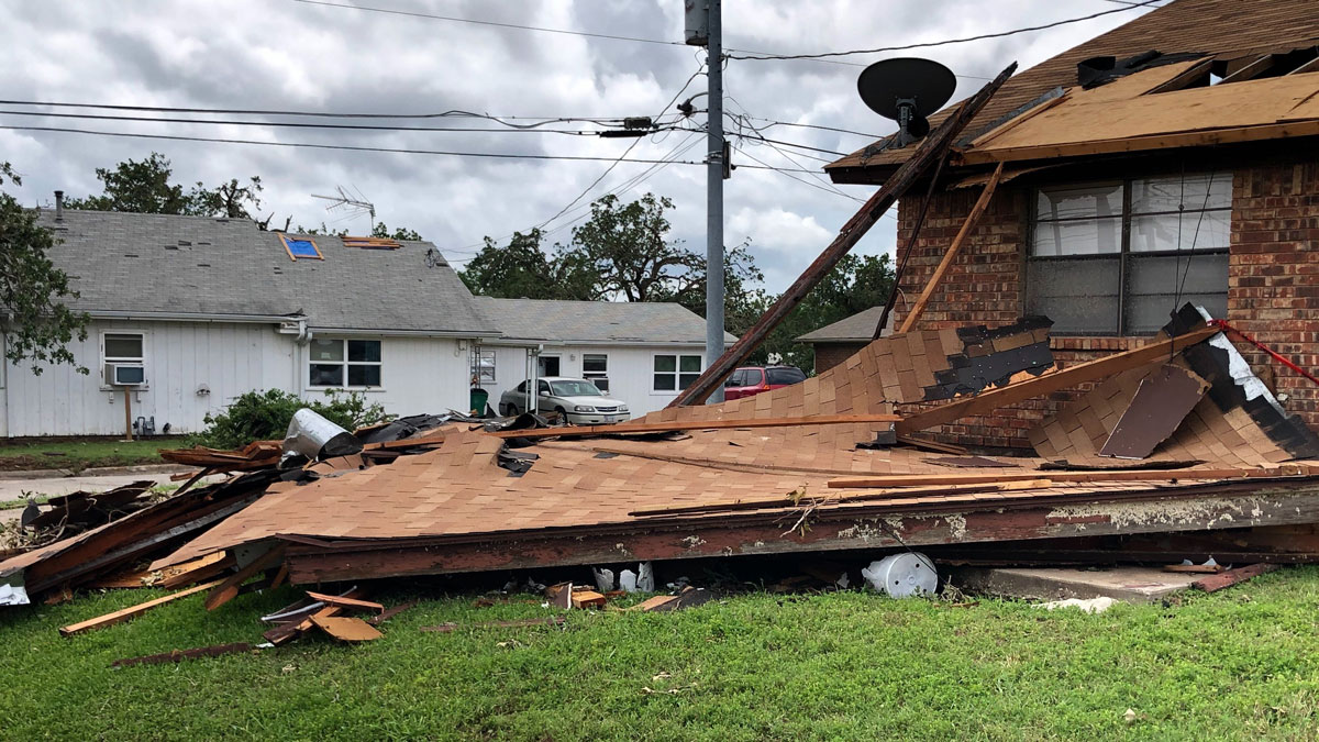 Residents, Volunteers Work Together To Clean Up Tornado Damage In Bowie 