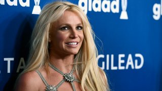 This April 12, 2018, file photo shows Britney Spears at the 29th annual GLAAD Media Awards in Beverly Hills, Calif.