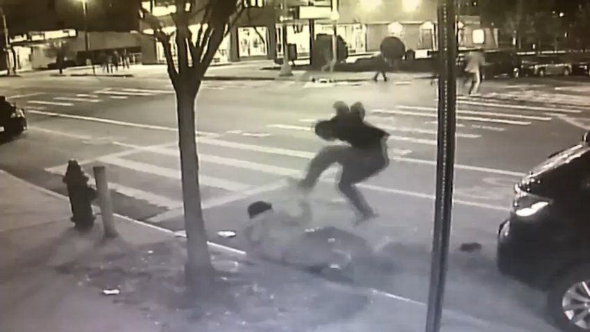 Man kicked and punched on side of road