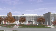 Rendering of the Coppell Arts Center's exterior.