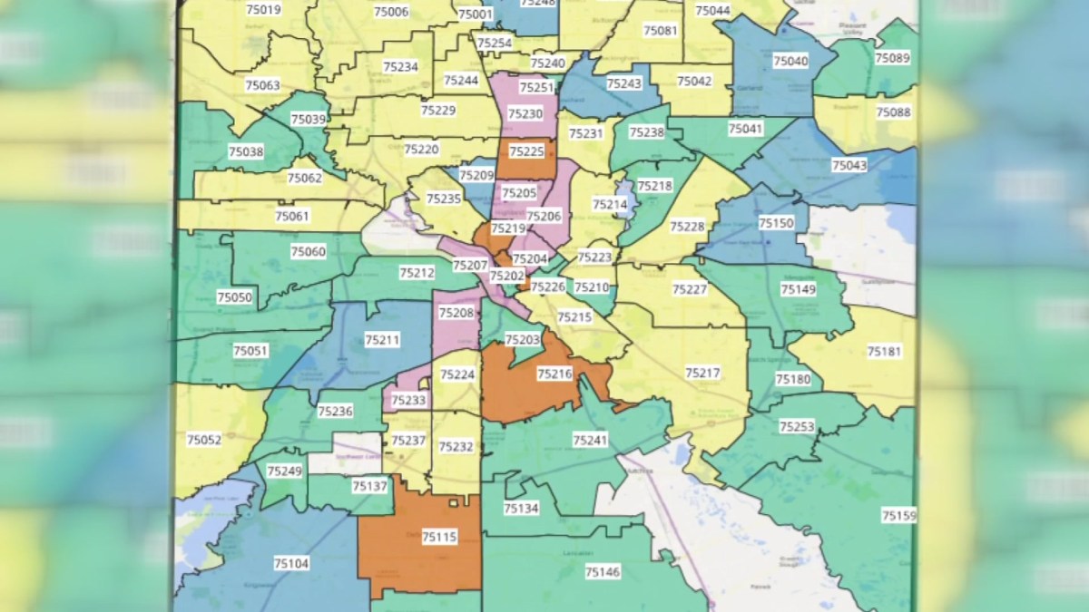 dallas county zip code map Dallas County Coronavirus Count By Zip Code Nbc 5 Dallas Fort Worth dallas county zip code map