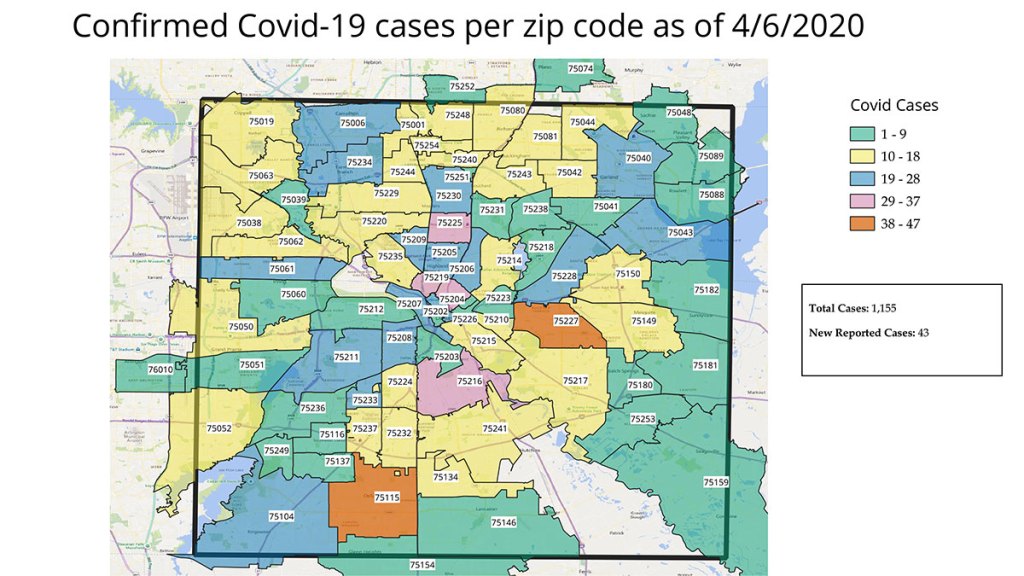 dfw zip code map Exclusive Neighborhoods At Greatest Risk For Severe Covid 19 Cases Nbc 5 Dallas Fort Worth dfw zip code map