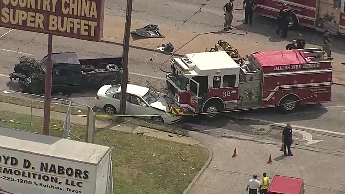 Dallas Fire Truck Involved in Crash, Three People Injured NBC 5