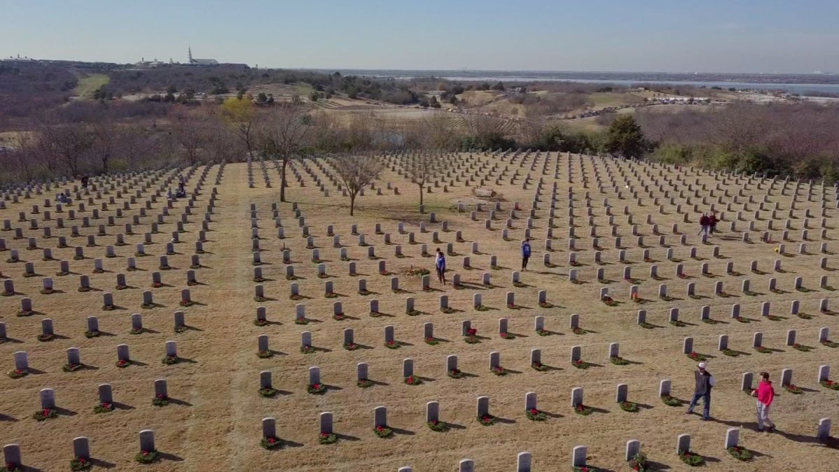 Wreaths Laid at Every Headstone at DallasFort Worth National Cemetery