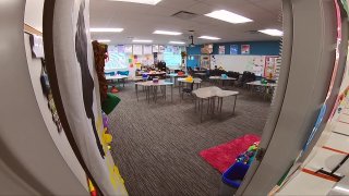 Dallas ISD empty classroom