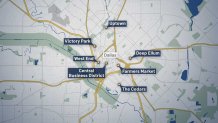Dallas neighborhoods under curfew starting at 7 p.m. Sunday.