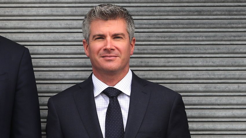 In this Aug. 31, 2017, file photo, Dan O'Toole announces his return to TSN.