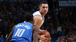 Danilo Gallinari #8 of the Oklahoma City Thunder handles the ball against the Dallas Mavericks on Dec. 31, 2019 at Chesapeake Energy Arena in Oklahoma City, Oklahoma.