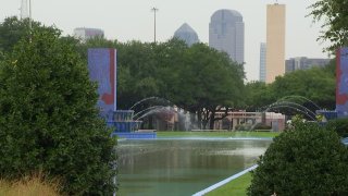 Fair Park with skyline