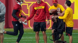 Offensive coordinator Graham Harrell
