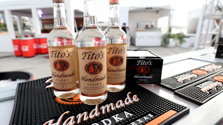 A view of Tito's Vodka on display as Titans of BBQ presented by National Beef and Pat LaFrieda Meats hosted by Dario Cecchini, Pat LaFrieda and Michael Symon at Pier 97 on October 12, 2019 in New York City.
