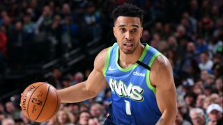 Courtney Lee #1 of the Dallas Mavericks handles the ball against the Memphis Grizzlies on March 6, 2020 at the American Airlines Center in Dallas, Texas.
