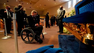 Gov. Greg Abbott visits George Floyd memorial