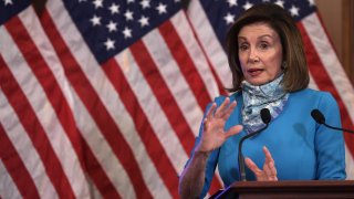 Speaker of the House Rep. Nancy Pelosi (D-CA) speaks during a weekly news conference at the U.S. Capitol May 7, 2020 in Washington, DC.