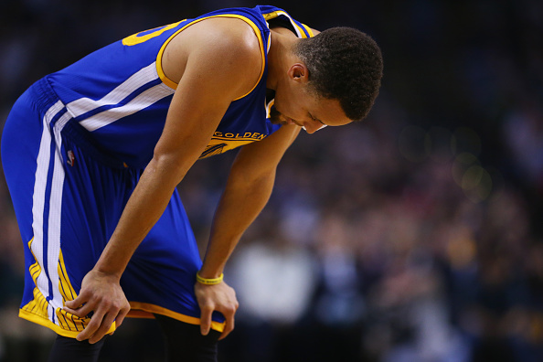 BOSTON, MA - DECEMBER 11: Stephen Curry #30 of the Golden State Warriors looks on during the second quarter against the Boston Celtics at TD Garden on December 11, 2015 in Boston, Massachusetts. (Photo by Maddie Meyer/Getty Images)