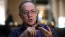 Attorney Alan Dershowitz speaks during an interview on May 18, 2010 in Jerusalem, Israel. (Photo by Lior Mizrahi/Getty Images)