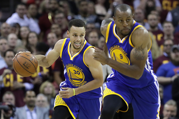 CLEVELAND, OH - JUNE 10: Stephen Curry #30 of the Golden State Warriors dribbles during the first half against the Cleveland Cavaliers in Game 4 of the 2016 NBA Finals at Quicken Loans Arena on June 10, 2016 in Cleveland, Ohio. NOTE TO USER: User expressly acknowledges and agrees that, by downloading and or using this photograph, User is consenting to the terms and conditions of the Getty Images License Agreement. (Photo by Ronald Martinez/Getty Images)